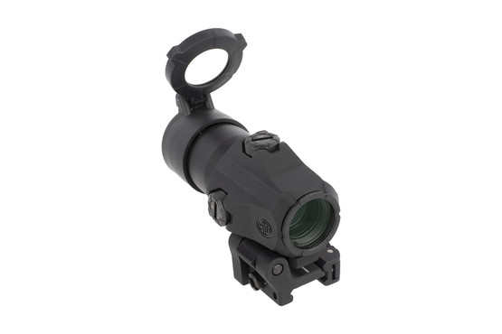 SIG Sauer Juliet 3 magnifier features a quick-release Power Cam flip-to-side mount is a standalone 3x magnifier